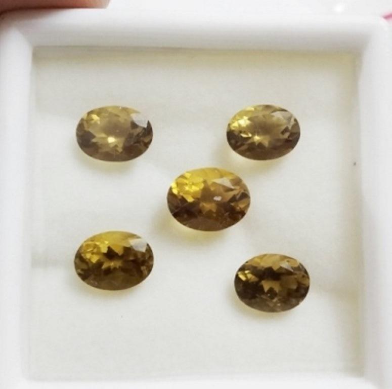 6.98 ct Natural Oval Shape Beer Color Topaz Lot: Natural Oval Shape Beer Color Topaz Wholesale Lot~~8 x 6 x 4~~