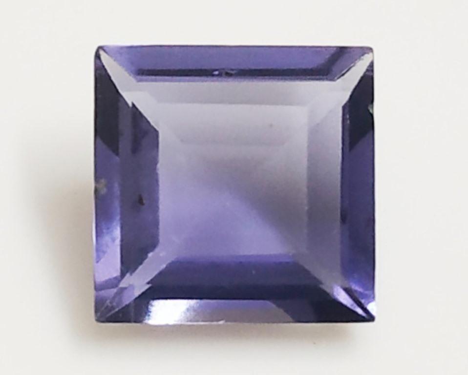 1.17 Ct Princess Cut Natural Iolite: MM SIZE =