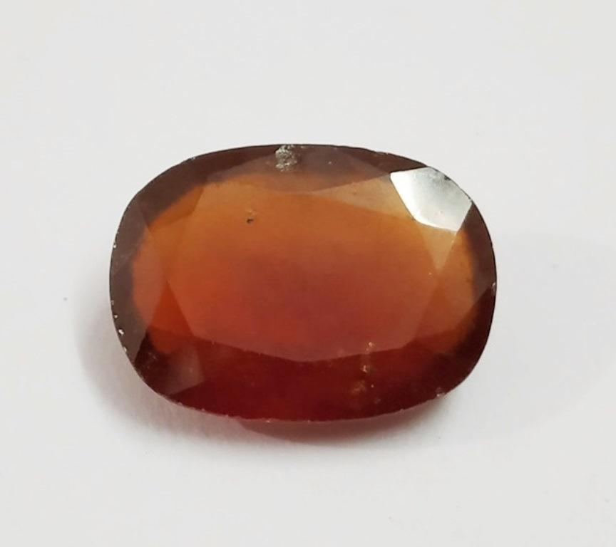 6.68 ct Natural Oval Hessonite Garnet: Natural Oval Hessonite Garnet~~MM Size 14 x 10 x 4~~