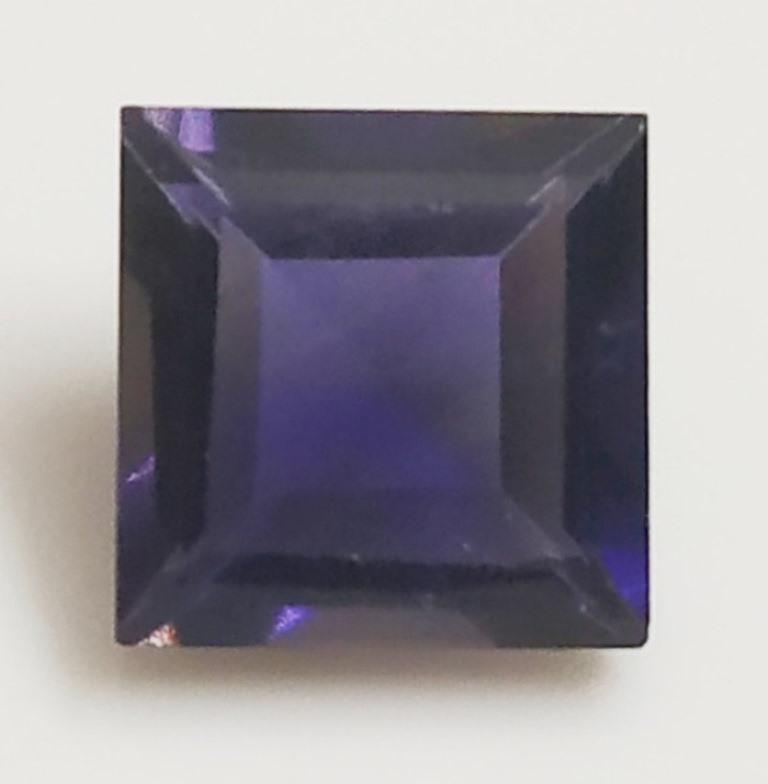 2.63 Ct Princess Cut Natural Iolite: MM SIZE = 6.80 X 6.80 X 4