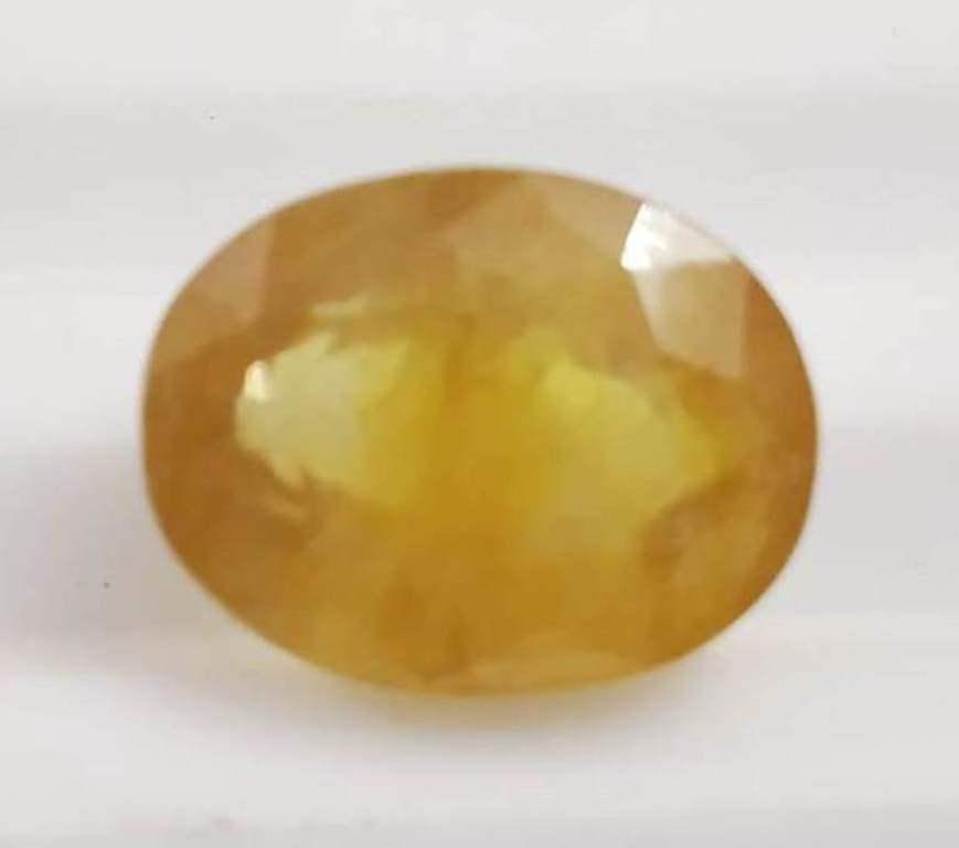 6.31 ct Oval Cut Yellow Sapphire: Oval Cut Yellow Sapphire~~MM Size 11 x 9 x 6~~