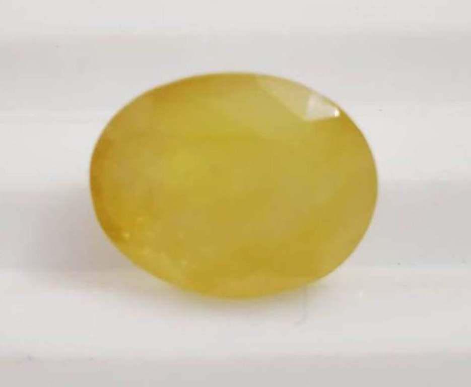 5.74 ct Oval Cut Yellow Sapphire: Oval Cut Yellow Sapphire~~MM Size 11 x 9 x 6~~
