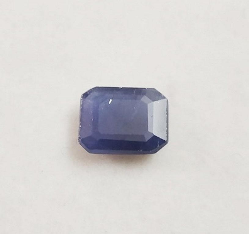 3.44 ct Natural Emerald Cut Blue Sapphire: Natural Emerald Cut Blue Sapphire~~MM Size 10 x 9 x 4~~