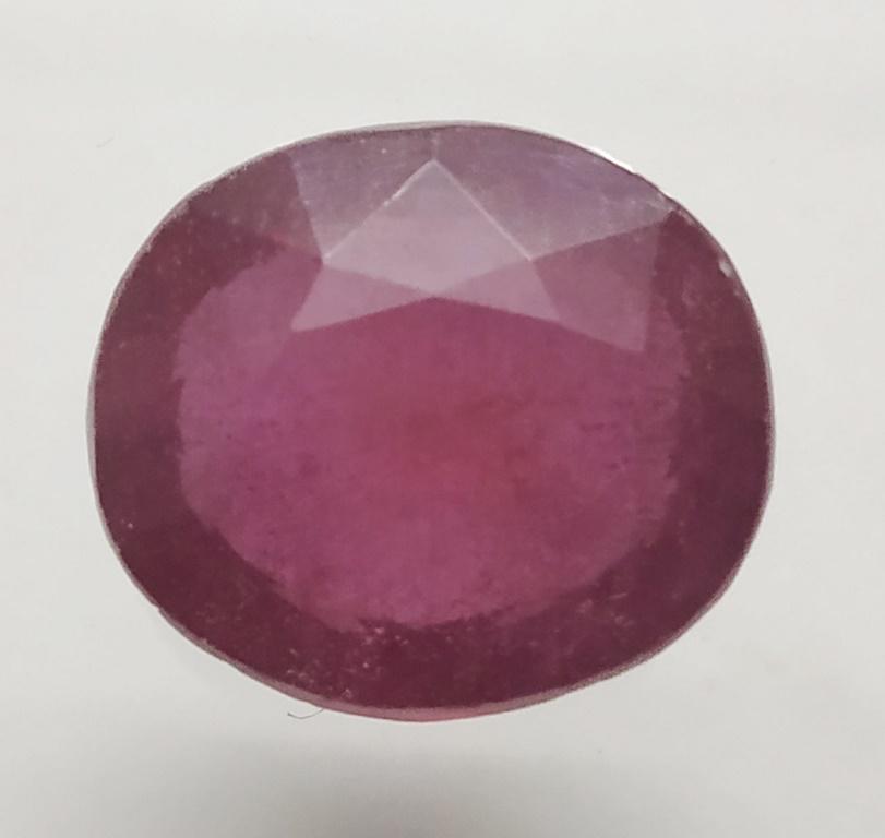 11.31 ct Oval Facted Ruby: MM SIZE = 13 X 11 X 6