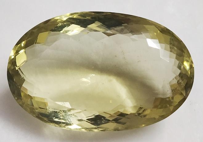 58.90 Ct Oval Cut Natural Lemon Topaz Gemstone: MM SIZE = 32 x 21 x 13