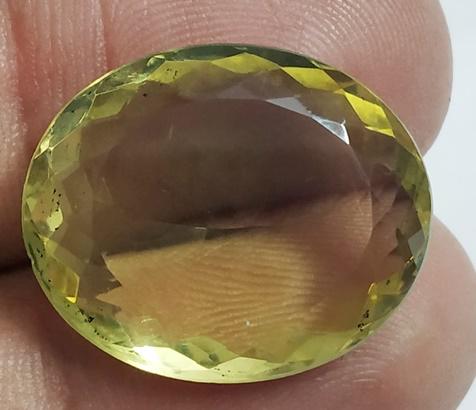 20.70 Ct Oval Cut Natural Lemon Topaz Gemstone: MM SIZE = 22 x 18 x 7
