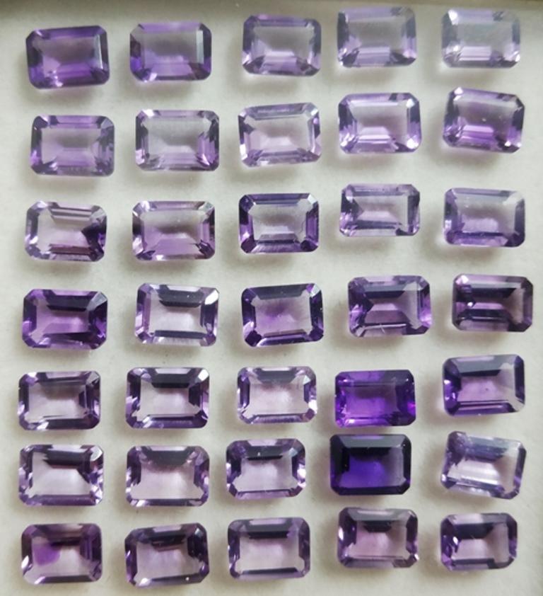 30.16 ct Emerald Cut Natural Amethyst Lot (1 of 1)