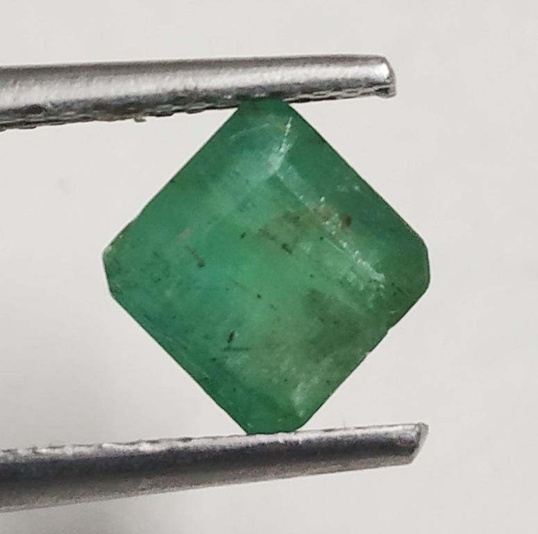 1.98 Asscher Cut Natural Colombian Emerald: MM SIZE = 6.74 x 6.72 x 5.62