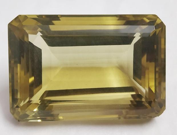 72.70 Ct Emerald Cut Natural Lemon Topaz Gemstone: MM SIZE = 30 x 20 x 15