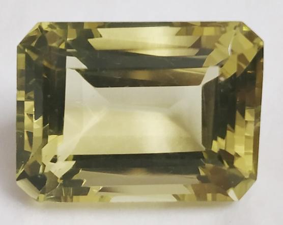 20.80 Ct Emerald Cut Natural Lemon Topaz Gemstone: MM SIZE = 19 x 14 x 10