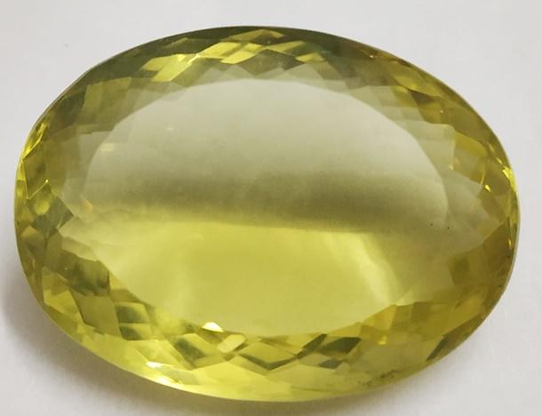 31.80 Ct Oval Cut Natural Lemon Topaz Gemstone: MM SIZE = 26 x 19 x 10