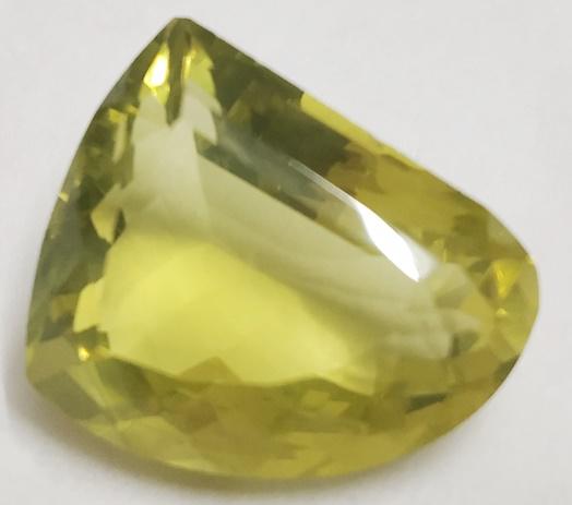 15.20 Ct Fancy Cut Natural Lemon Topaz Gemstone: MM SIZE = 18 x 15 x 9