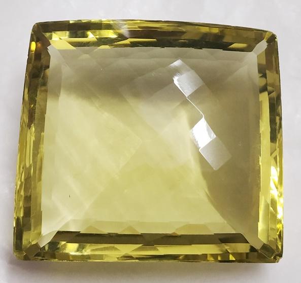 179 Ct Checker Cut Square Shape Natural Lemon Topaz (1 of 1)