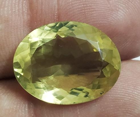12.90 Ct Oval Cut Natural Lemon Topaz Gemstone: MM SIZE = 19 x 15 x 7