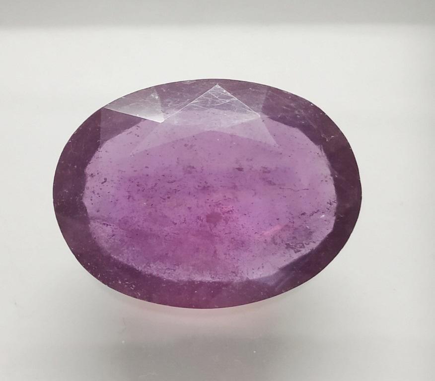 27.80 ct Oval Facted Ruby: MM SIZE = 24 X 18 X 5