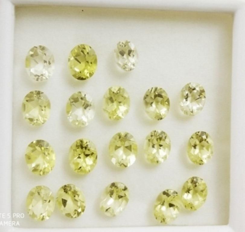 32.64 ct Natural Oval Faceted Yellow Topaz: Natural Oval Faceted Yellow Topaz~~MM Size 9 X 7 X 5~~