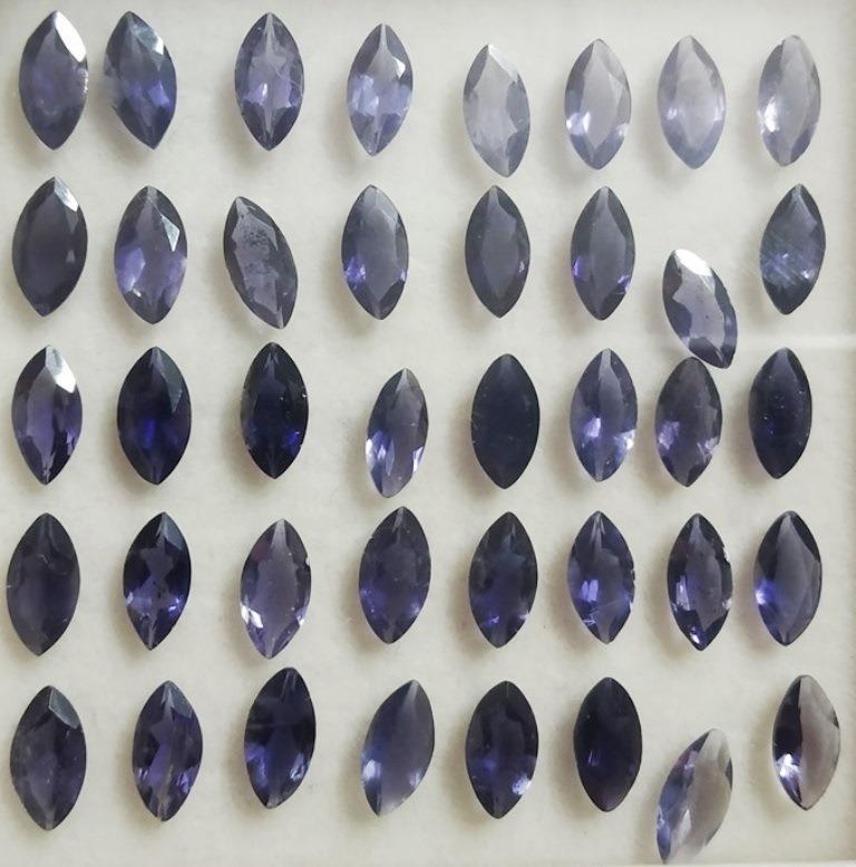 17.00 ct Marquise Cut Natural Iolite Wholesale Lot: Marquise Cut Natural Iolite Wholesale Lot~~MM Size 8 x 4 x 3~~