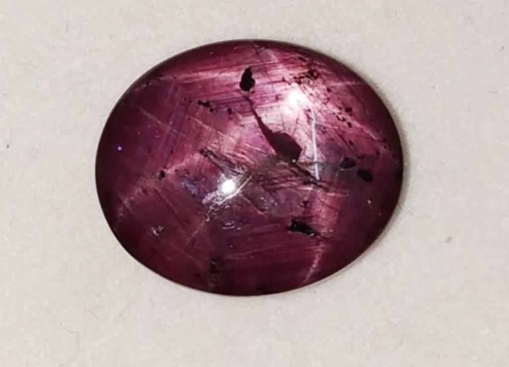 42.54 ct Natural Oval Star Ruby Gemstone (1 of 1)