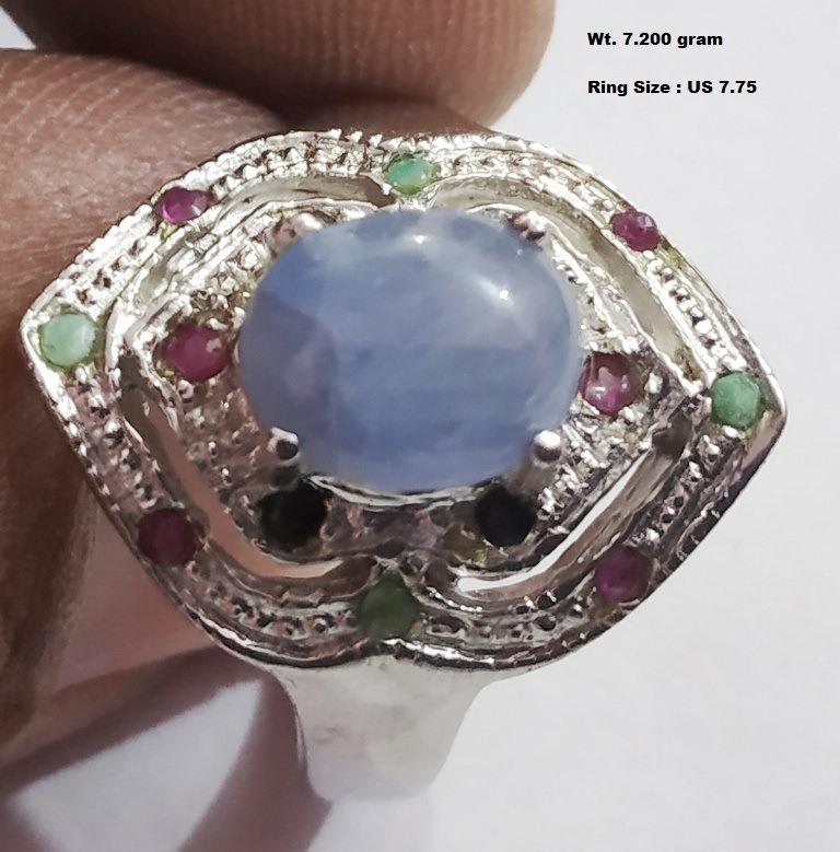 925 Sterling Silver with Sapphire Ruby & Emerald (1 of 1)