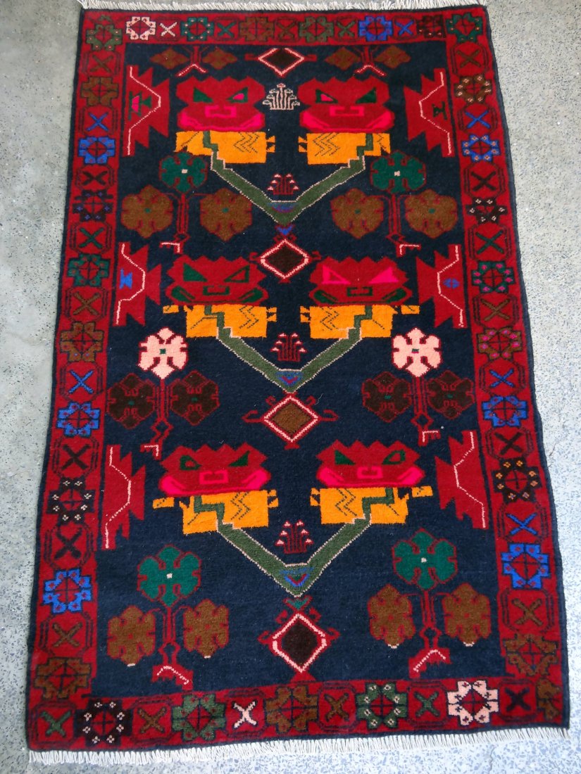 Afghani Herati Baluchi Kilim Rug Area Hand Knotted (1 of 5)