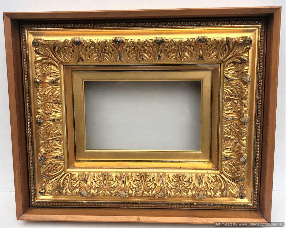 Very Ornate Gold & Gesso Small Picture Frame Shadowbox (1 of 10)