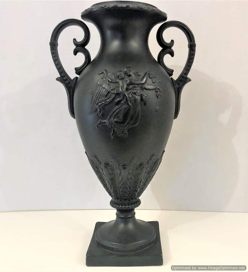 Wilhelm Schiller & Son 19th C. Black Glaze Urn / Vase (1 of 8)
