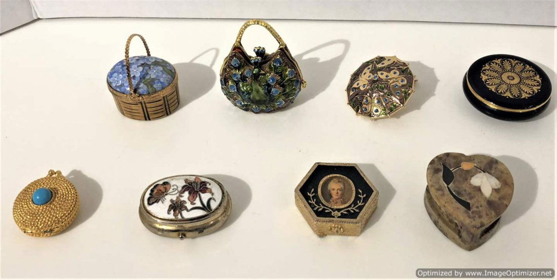 Eight [8] Assorted Small Dresser Vanity Trinket Boxes (1 of 6)