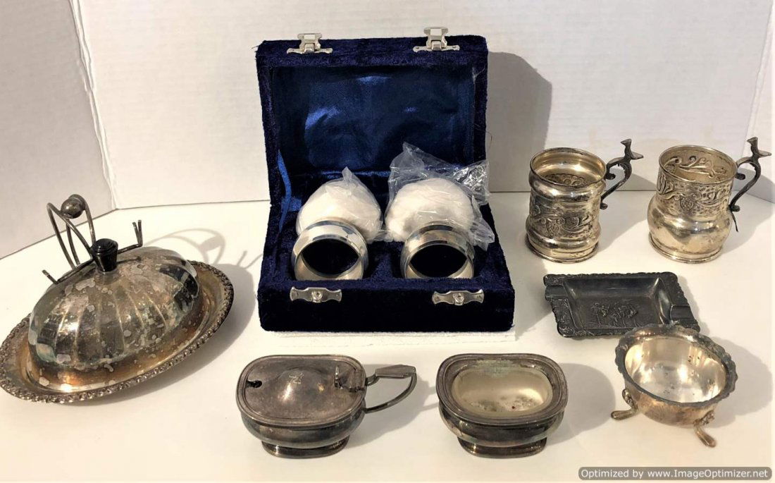 Eight [8] Assorted Silver Plate inc. English Cover Dish (1 of 6)