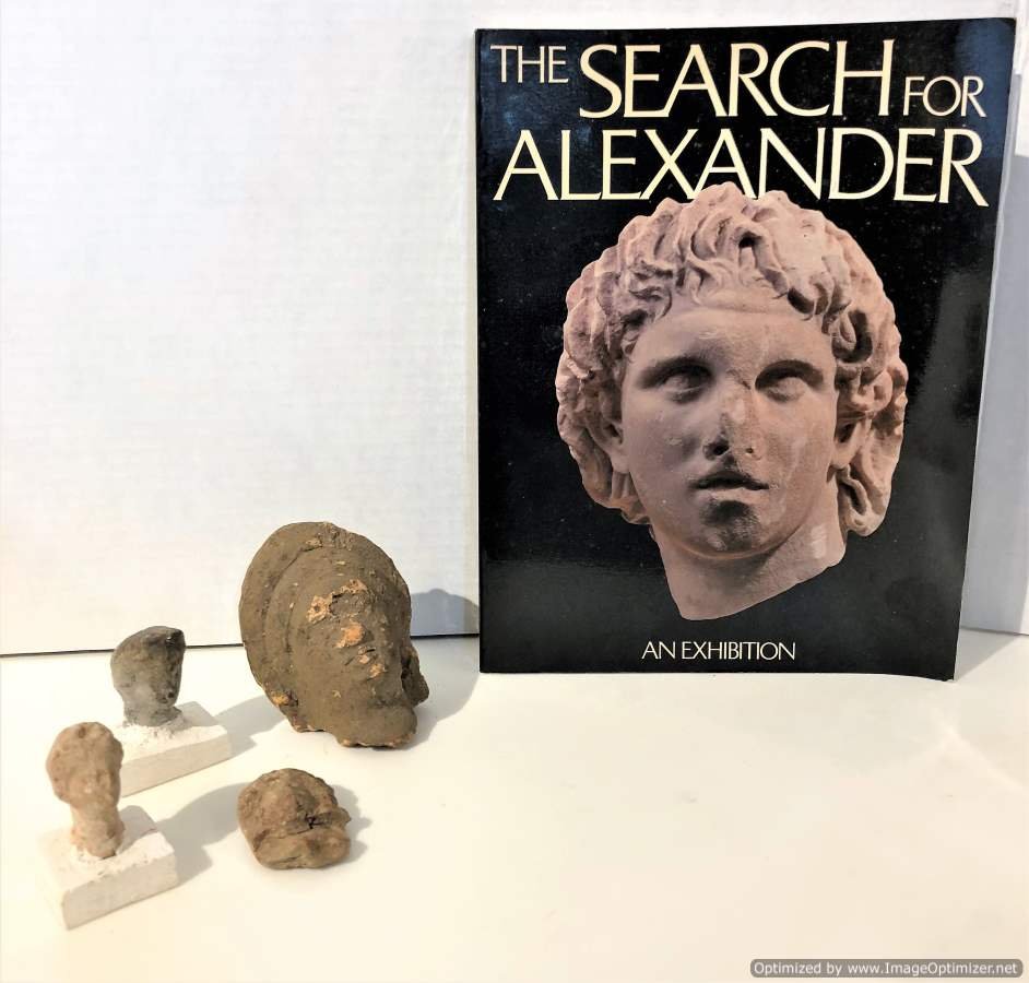 Four [4] Ancient Greek Terra Cotta Head Fragment Relics (1 of 7)