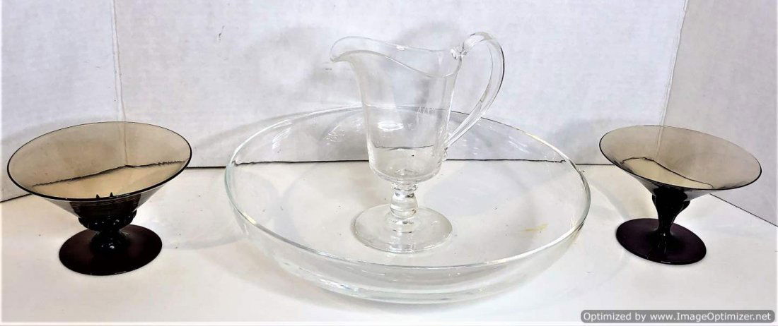 Four [4] Assorted Signed Steuben Glass Sherbets, Bowl, (1 of 12)