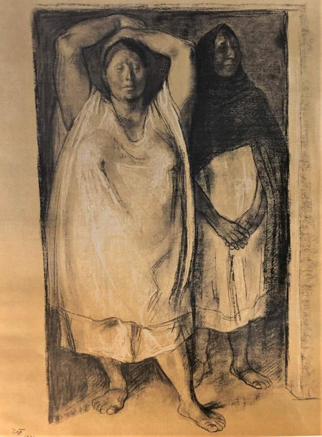 FRANCISCO ZUNIGA, Print Signed & Dated 1974,  Two Women (1 of 5)