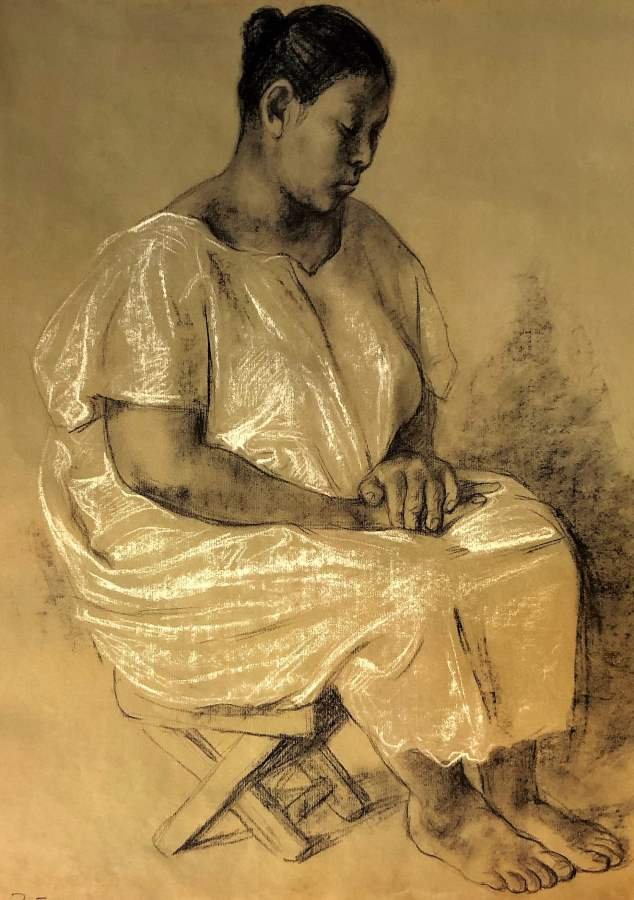 FRANCISCO ZUNIGA, Print Signed, Dated 1974 Seated Woman (1 of 6)