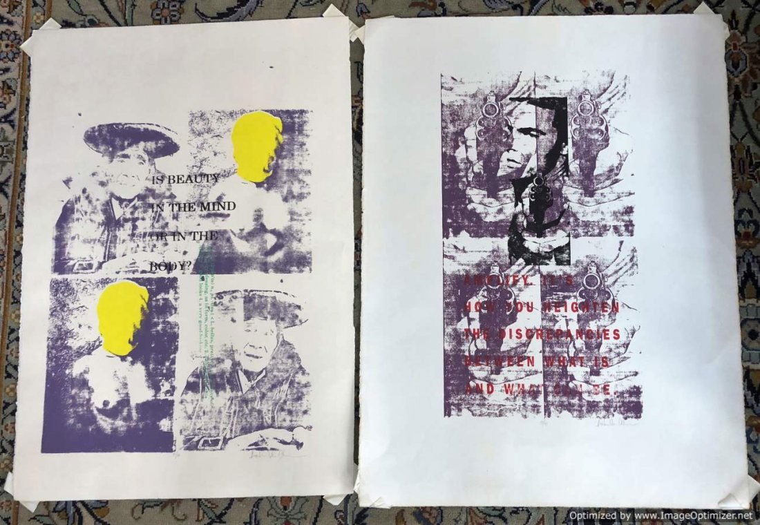 Two [2] SOCIAL MOVEMENT LITHOGRAPHS, Low # Editions (1 of 11)