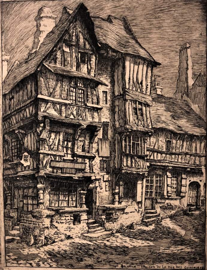 Berg Bayeux Maison De La Rue Des Cuisiniers Etching (1 of 8)