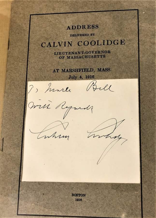 Calvin Coolidge Signature, 1916 Boston (1 of 5)