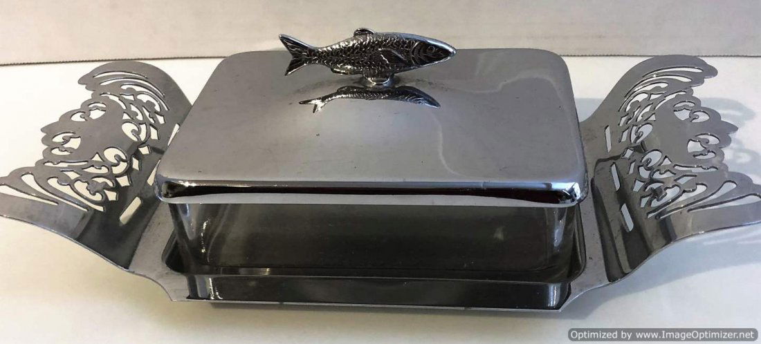 Farber Bros. New York NY Chrome Caviar Serving Dish (1 of 5)