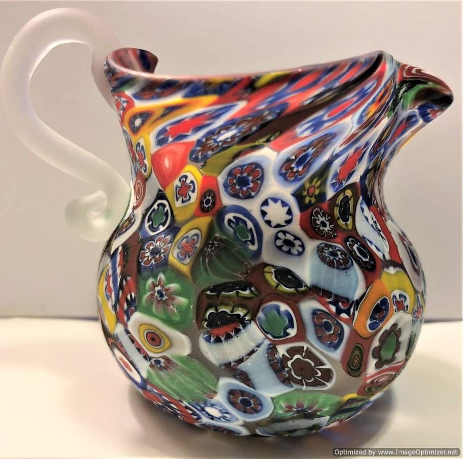 Millefiore Art Glass Small Pitcher / Creamer (1 of 5)