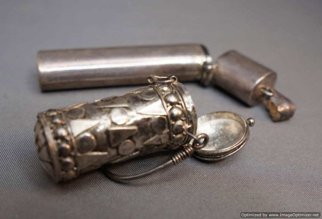 Two Assorted Sterling Silver Snuff Container Pendants (1 of 6)