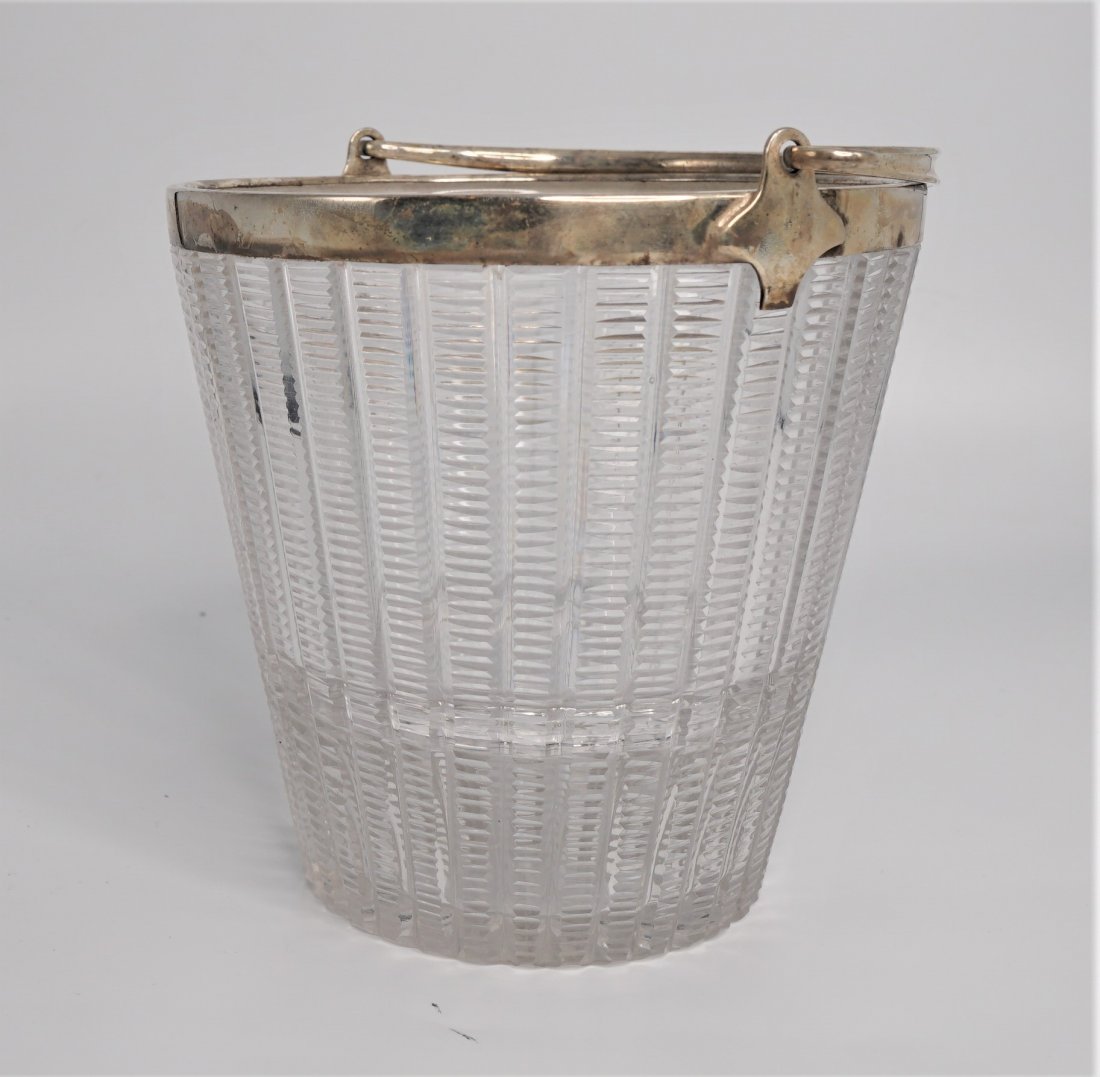 Vintage Cut Glass Reeded Pattern Crystal Ice Bucket (1 of 6)