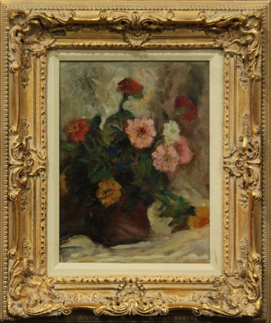 BETAOZIMEK, Polish Artist, FLORAL STILL LIFE OIL/C (1 of 3)