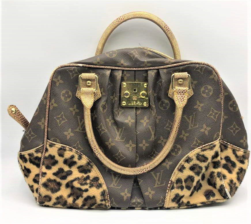 Louis Vuitton Hand Bag, Leather and  Faux Leopard Fur (1 of 9)