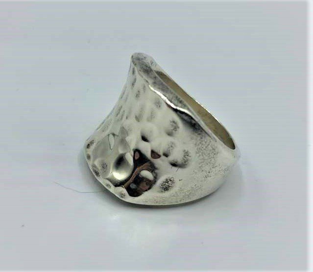 Heavy Sterling 925 Mens Ring Hand Hammered Arts & Craft (1 of 4)