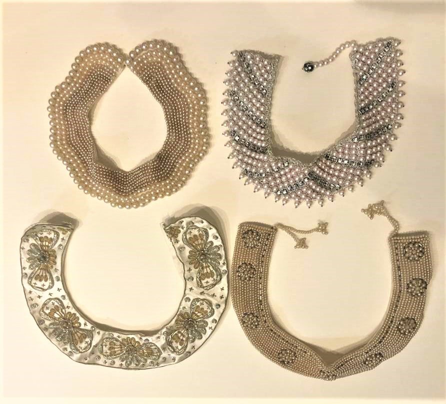 Four [4] Assorted Vintage Applique Beaded Collars (1 of 7)