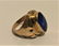 18 K Yellow Gold Man's Ring Large Blue Spinel Stone