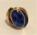 18 K Yellow Gold Man's Ring Large Blue Spinel Stone - 2