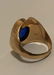 18 K Yellow Gold Man's Ring Large Blue Spinel Stone - 5