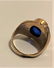 18 K Yellow Gold Man's Ring Large Blue Spinel Stone - 6