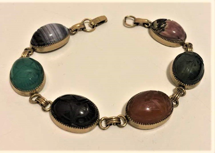 12 K Gold Filled Scarab Bracelet (1 of 3)