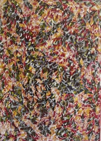 Mark Tobey, Signed Tobey, Abstract Oil and Collage Very Busy on Thick Paper