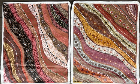 [2] PATI BERTUCCI Kalkadoon Tribe Artist, Oil on Canvas ORIGINAL ABORIGINAL PAINTINGS